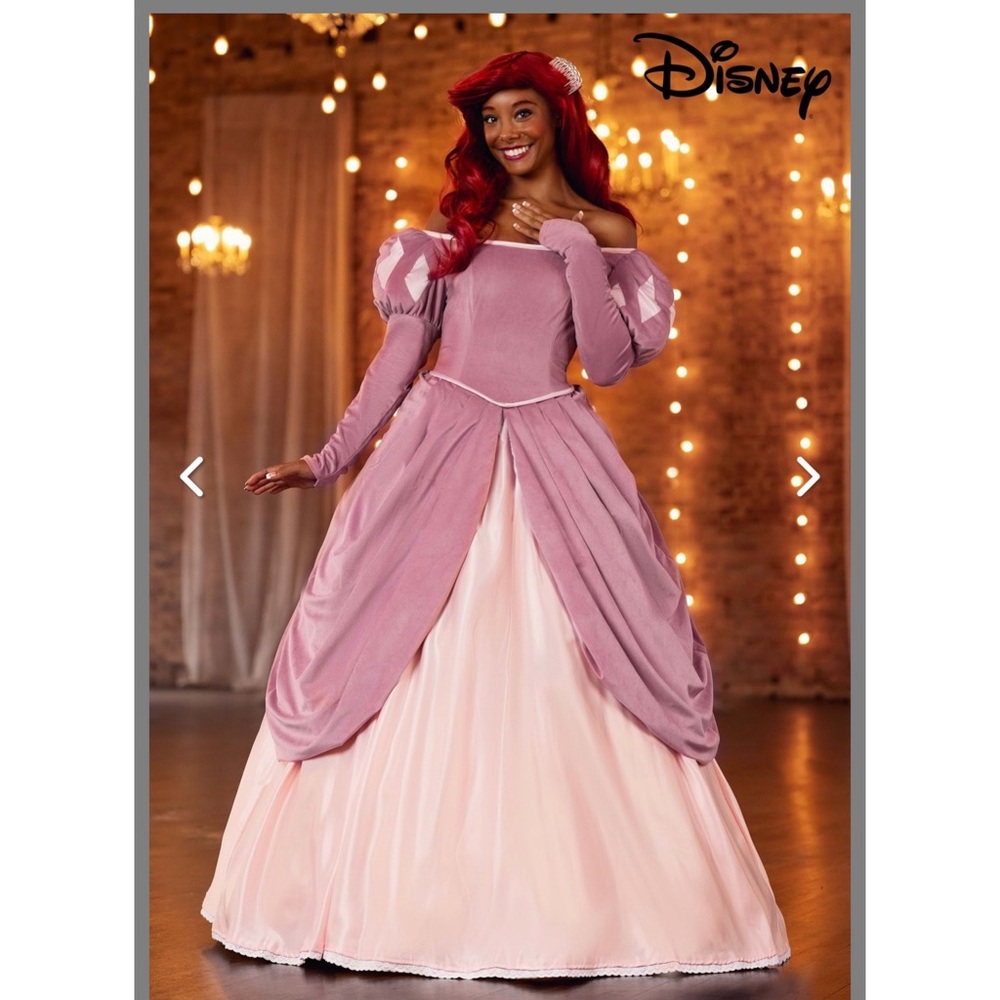 Women's Disney Little Mermaid Pink Dress Ariel Costume NWT